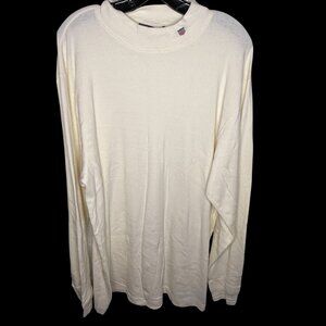 Vintage Polo Ralph Lauren Cream Sweatshirt Dress Stadium Shield Cotton Large